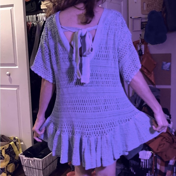 Free People Unique Crocheted Cotton Mini - Picture 7 of 13